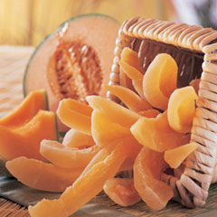 Kandierte Cantaloupe-Melonen